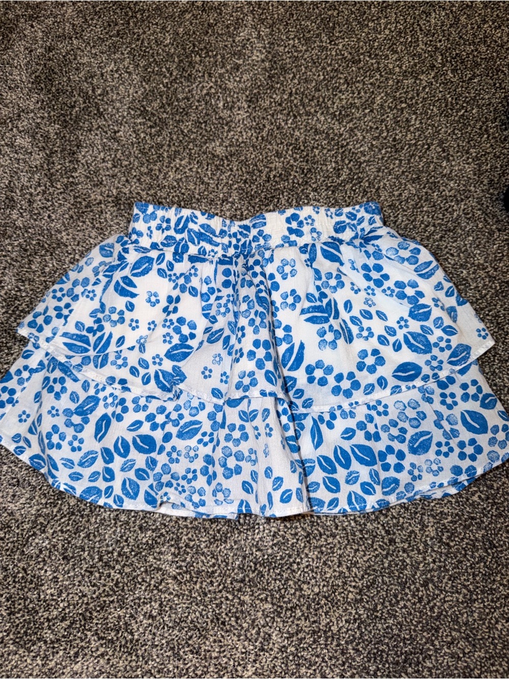 OshKosh B'gosh White Skirt with Blue Floral Print